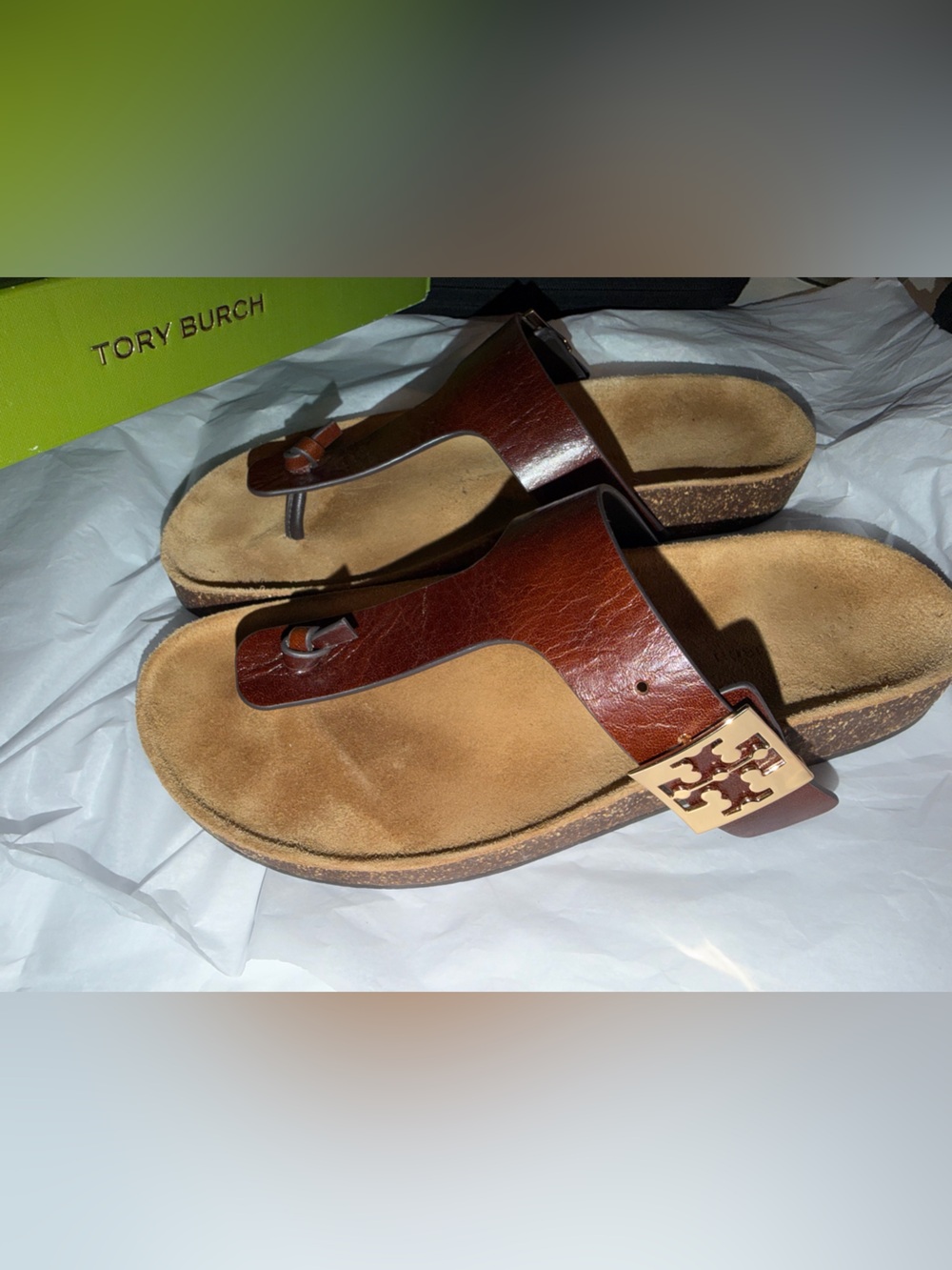 TORY BURCH Mellow Thong Sandals - Negroni/Coconut - Picture 2 of 9